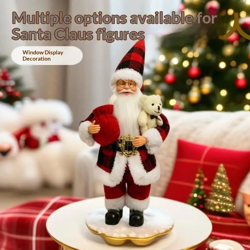 Santa Claus Standing Figurine – 12" Christmas Décor Ornament