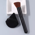 Nixie 2-Pc Angled Foundation Brush & Powder Puff Set