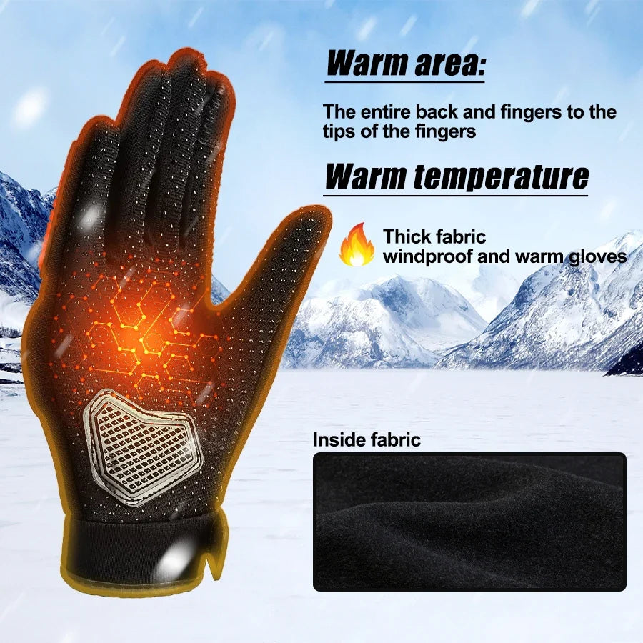 Winter Thermal Motorcycle Gloves | Touch Screen Full Finger