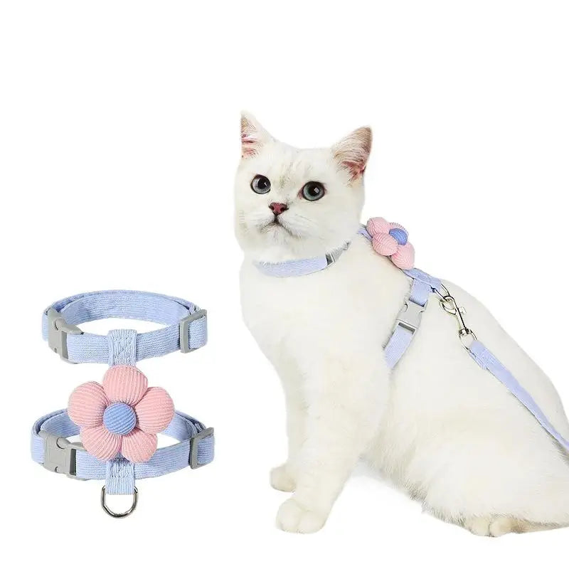 Adjustable Cat Harness & Leash Set – Breathable Mesh Pet Vest