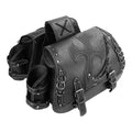 KEMITOUR Motorcycle Saddlebags PU Leather Throw Over Side Bags