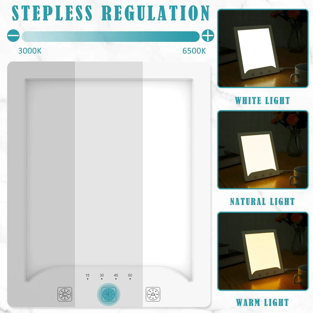 Willkey 10000 LUX Light Therapy Lamp | 3 Color Temps & Timer