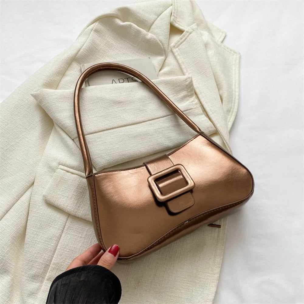 Women's PU Leather Underarm Shoulder Bag | Casual Sling Tote