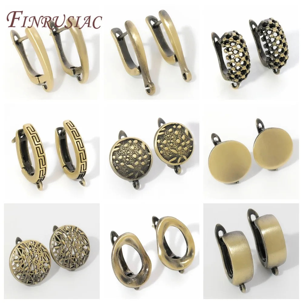 Antique Bronze Earring Hooks DIY Earwires & Findings 12x19mm