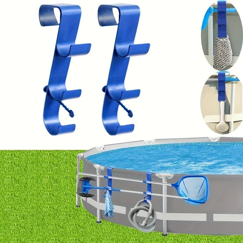 Pool Skimmer Net Holder Adjustable Telescopic Pole Hanger