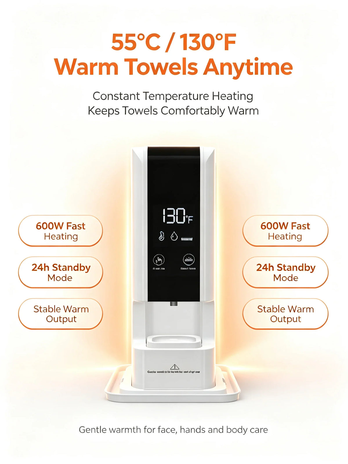 Smart Towel Warmer Dispenser 55°C | Salon Spa Hotel Heater