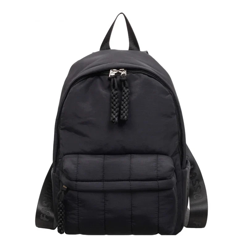 Large-Capacity Flannel Backpack – Women's School & Travel Bag