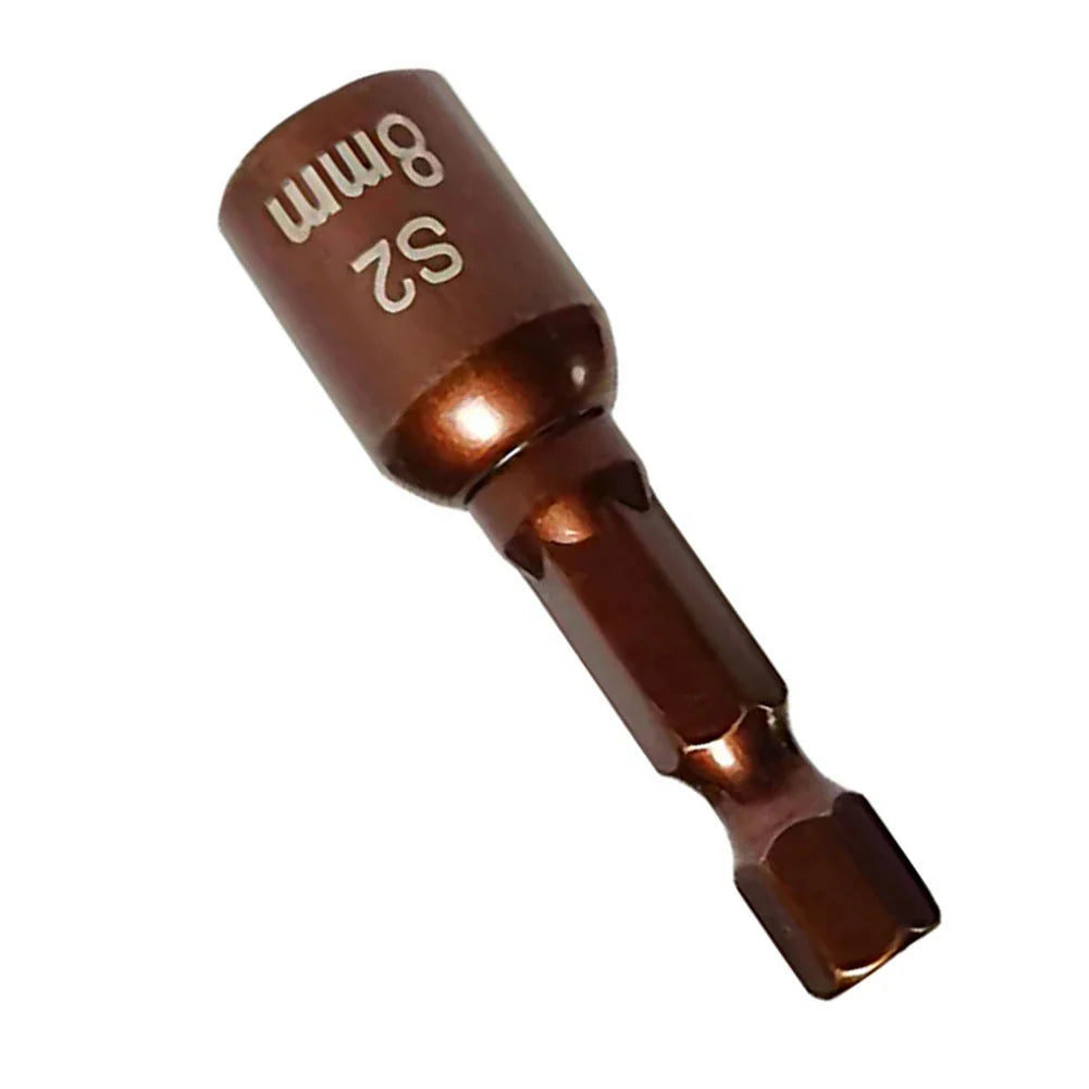 8mm Magnetic Nut Driver Socket Bit – 1/4" Hex Shank | DAZZLEEX
