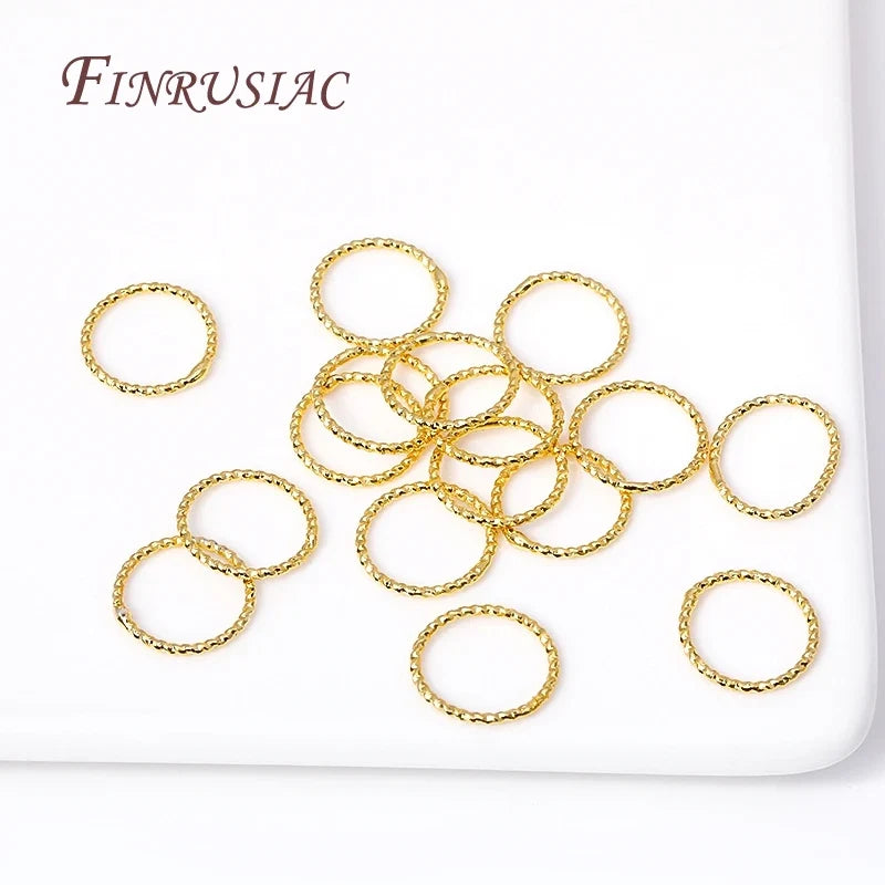 Gold Plated Round Twist Closed Ring Connectors 6–12mm | DIY