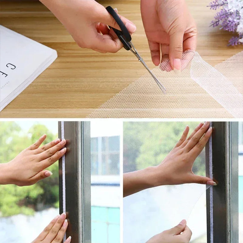 DIY Self-Adhesive Window Screen Mesh | Anti-Mosquito Insect Net