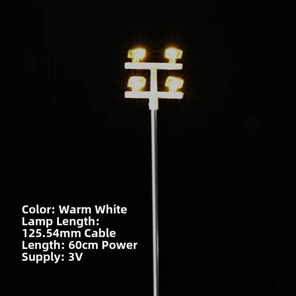 Miniature Street Tower Lamppost 125mm Model Layout 3V 12V LED