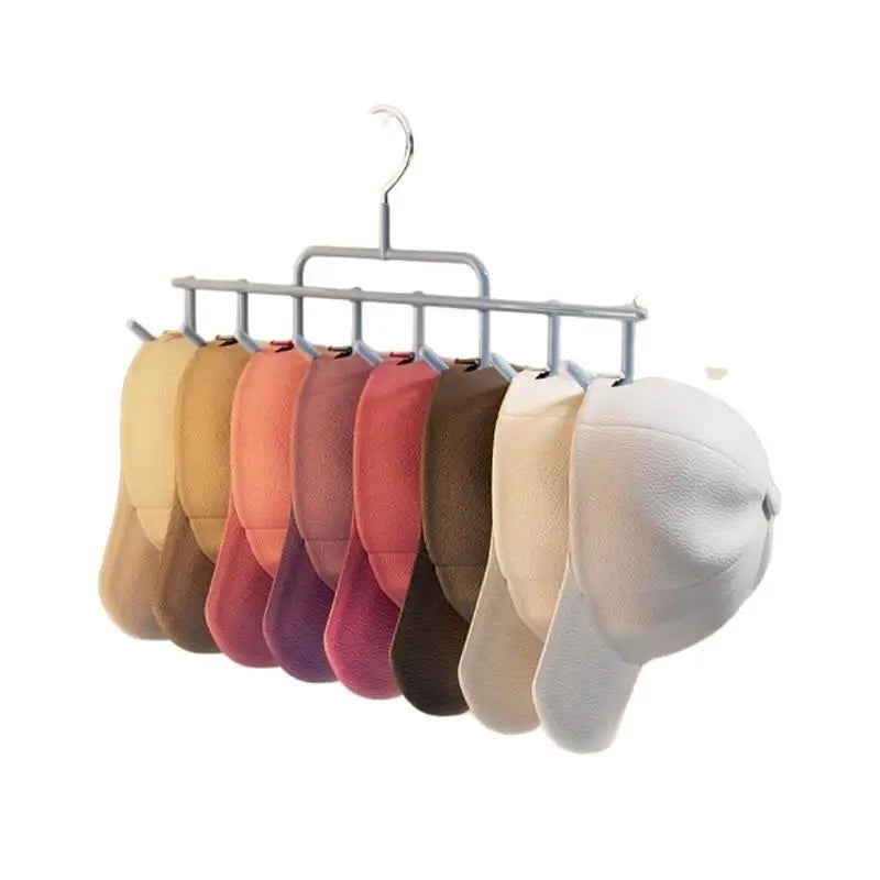 Wall-Mounted Hat Rack 8 Hooks – Metal Cap Organizer for Closet