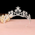 Baroque Crystal Rhinestone Crown Tiara – Gold & Silver Bridal