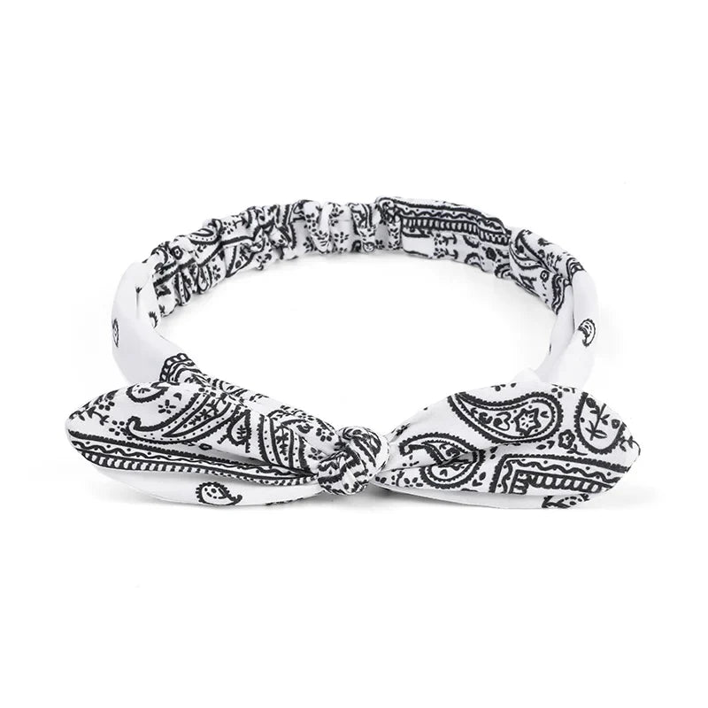 Paisley Knotted Turban Headband – Boho Hair Wrap for Women