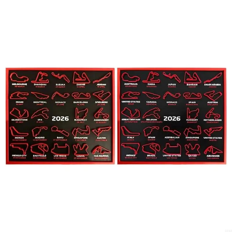 2026 Motorsport Schedule Calendar – 3D Printed Desk & Wall Display