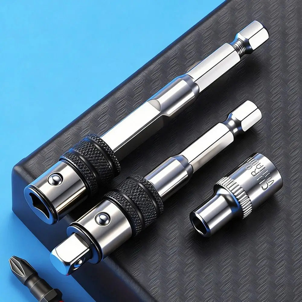 Quick-Release Drill Bit Extension Rod Self-Locking Adapter