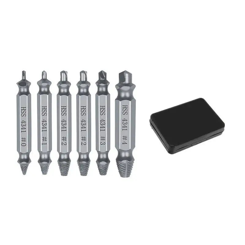 6-Piece Screw Extractor Set – Broken Bolt & Stripped Remover