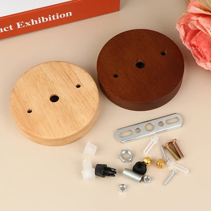 Wood Ceiling Plate Lamp Base 10/12cm – DIY Chandelier Holder