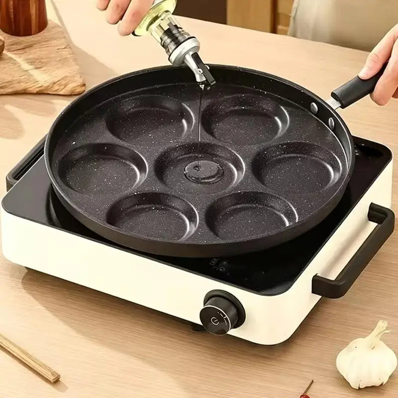 Nonstick Multi-Cavity Frying Pan 1/3/4/7 Hole Breakfast Pan