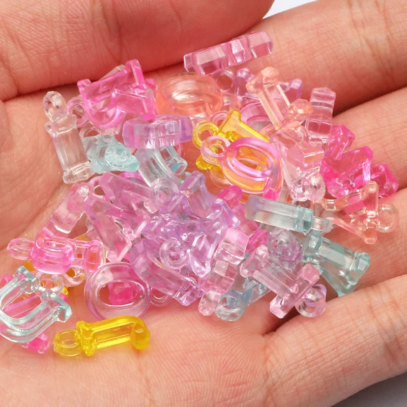 Mixed Acrylic Letter Beads 50/100/200Pcs – DIY Jewelry Making