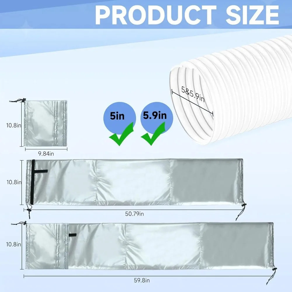 Portable AC Hose Insulation Sleeve – Heat-Resistant Duct Cover