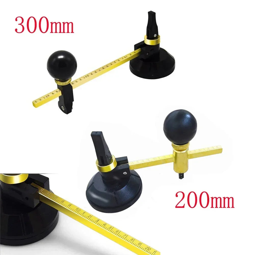 DAZZLEEX Circular Glass Cutter – Compass Type with Suction Cup