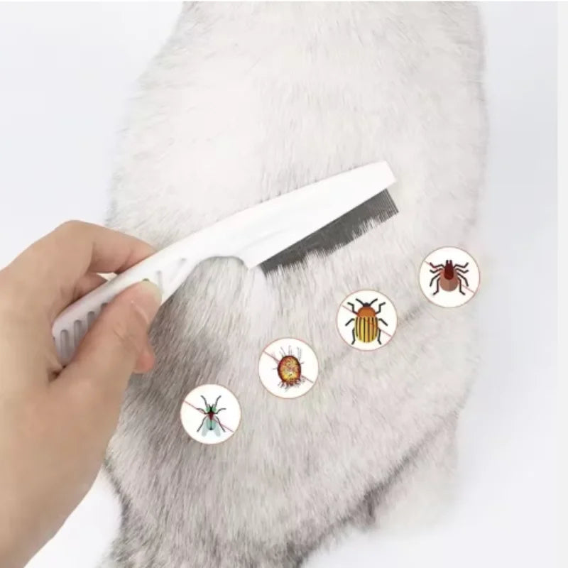 Stainless Steel Flea Comb for Dogs & Cats | Dense Teeth
