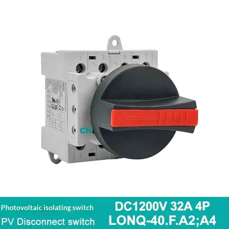 4P DIN-Rail DC Isolator Rotary Switch 32A 1200V – Solar PV