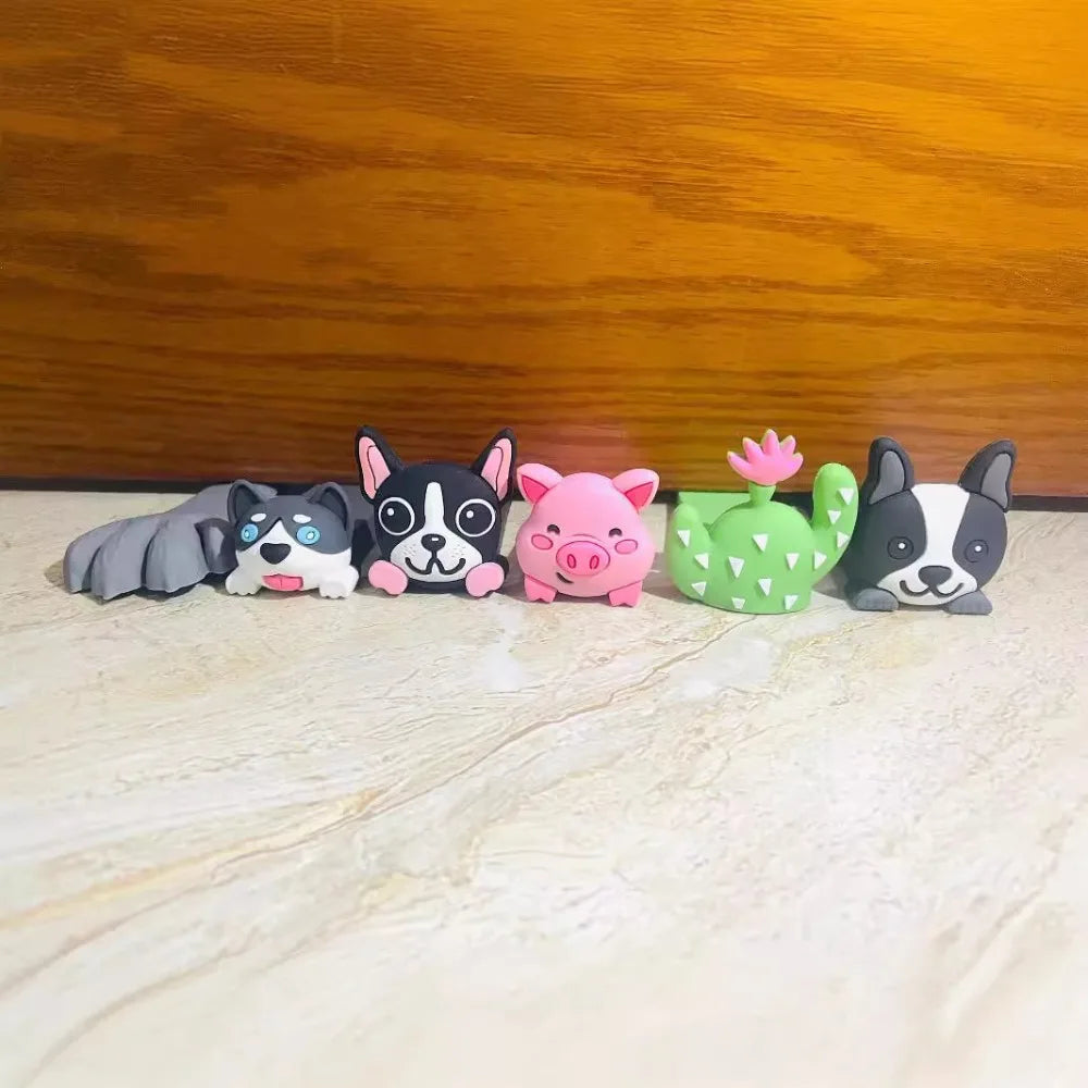 Cartoon Silicone Door Stopper – No-Drill Floor Door Block