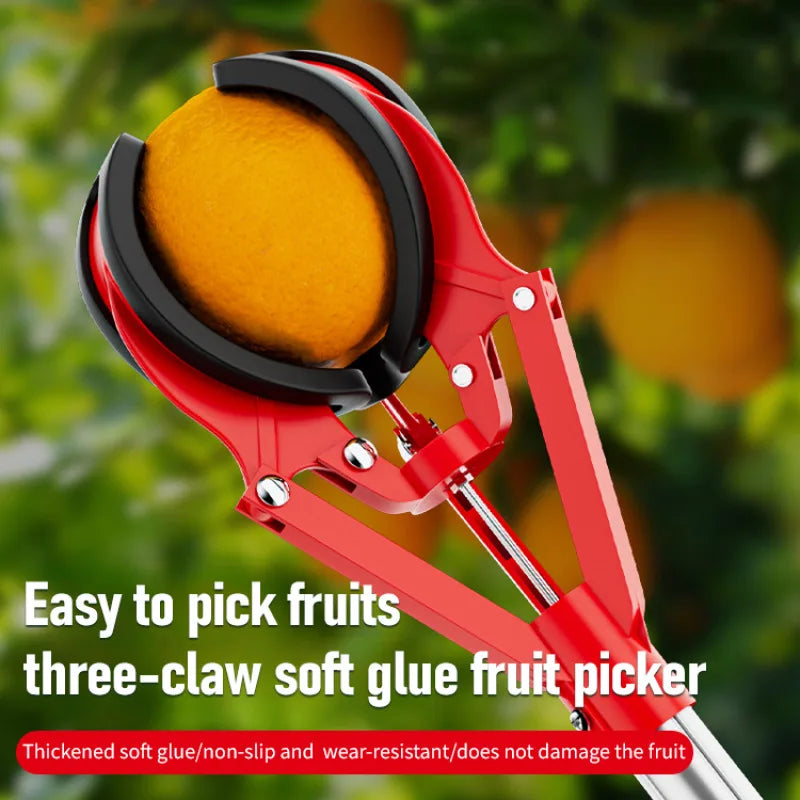 Soft Rubber 3-Claw Fruit Picker – Orchard Harvesting Tool