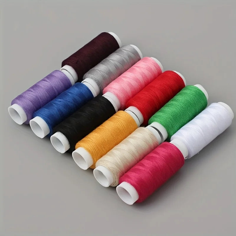 12-Color Polyester Embroidery Thread Set – Sewing & Crafts