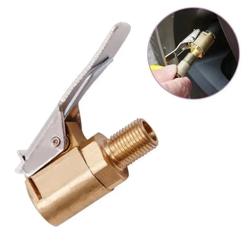 8mm Tire Air Chuck Inflator Valve Clip Clamp Connector Adapter