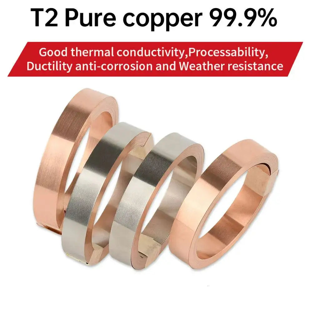 T2 Pure Copper Strip for 18650 21700 Battery Spot Welding | 5m–10m