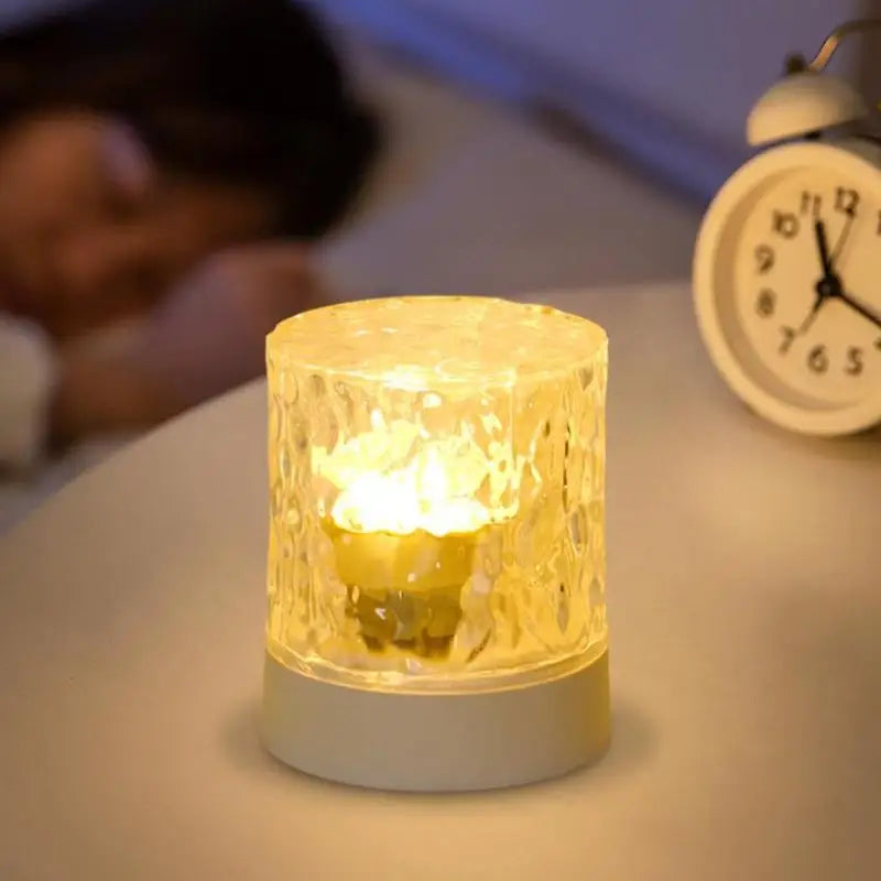 3D Water Ripple Projector Night Light – Ambient Bedroom Lamp