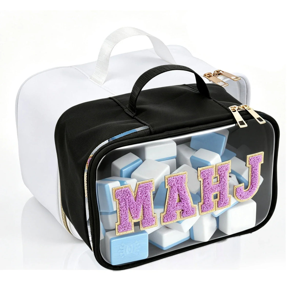 Mahjong Tile Storage Bag – PVC Carrying Case for 166 Tiles