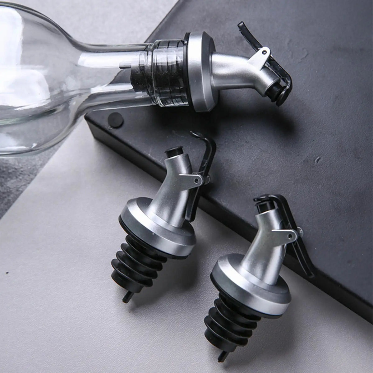 Olive Oil Pourer Spout – Press-Type Bottle Dispenser Cap