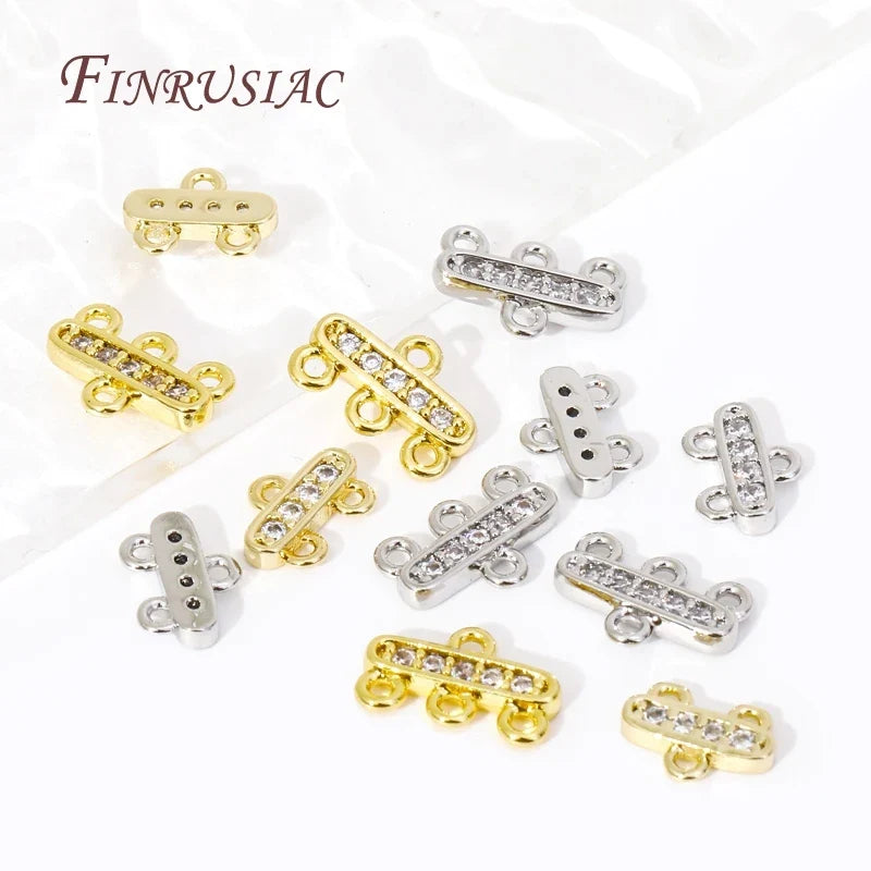 18K Gold Plated Necklace Connector Bar Clasps – 2/3 Strand