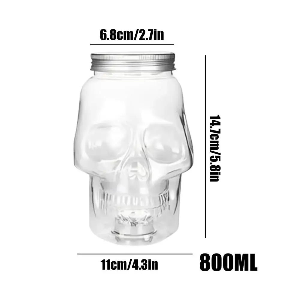 Skull Jars with Lid 500ml/800ml – Gothic Spooky Storage