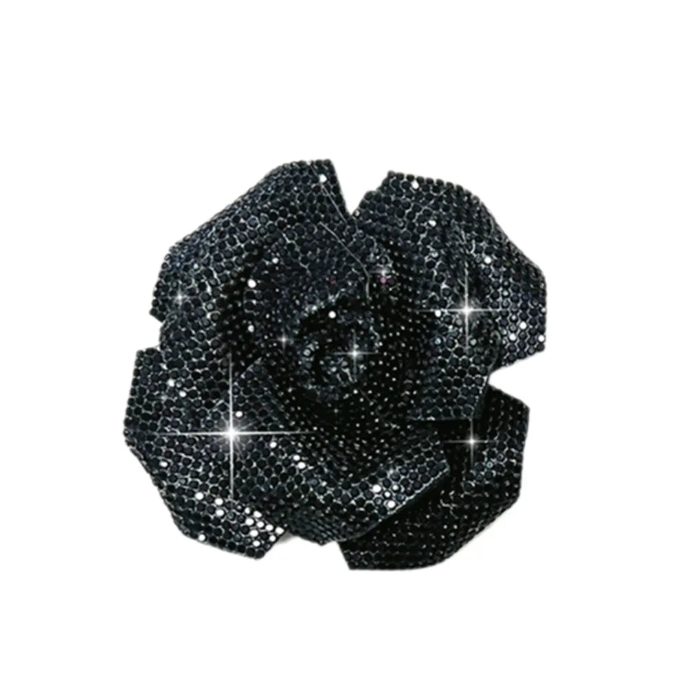 3D Rose Rhinestone Flower Patch – Sparkling DIY Embellishment