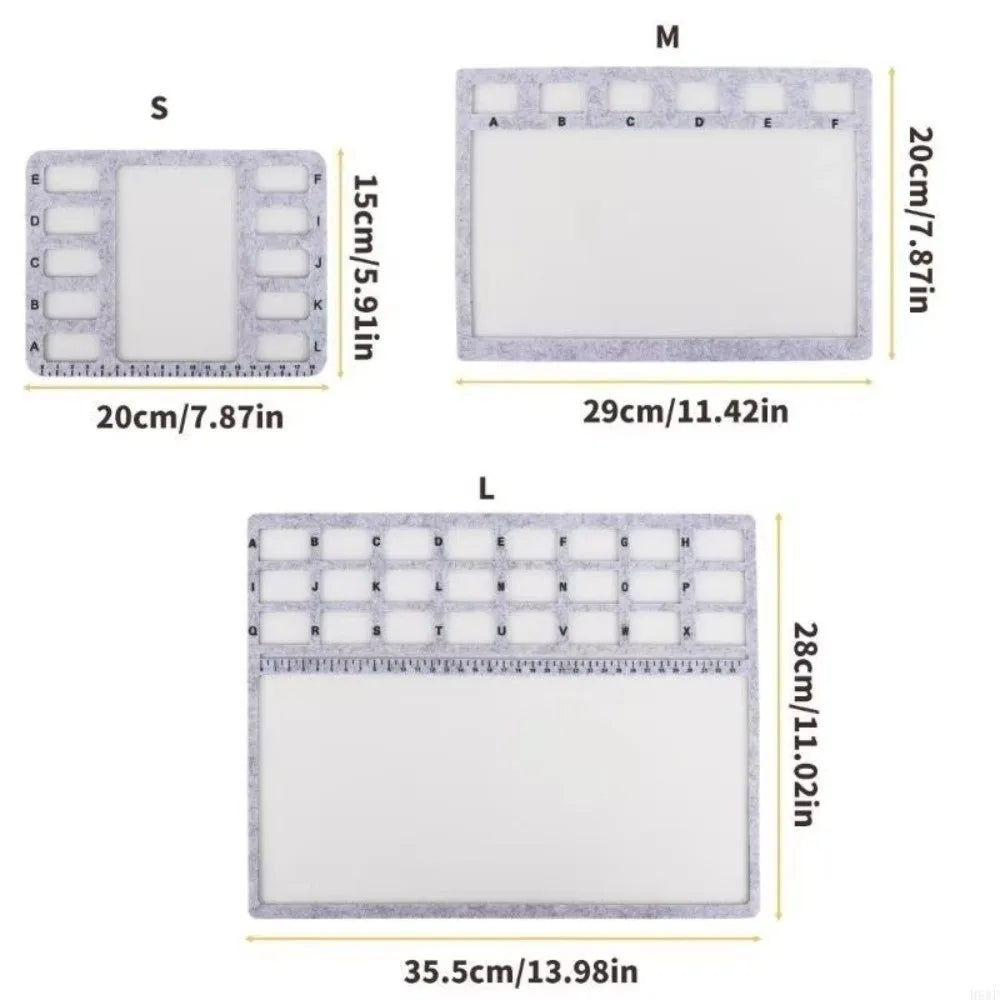 Felt Beading Tray with Scale Markings – Nonslip Bead Mat