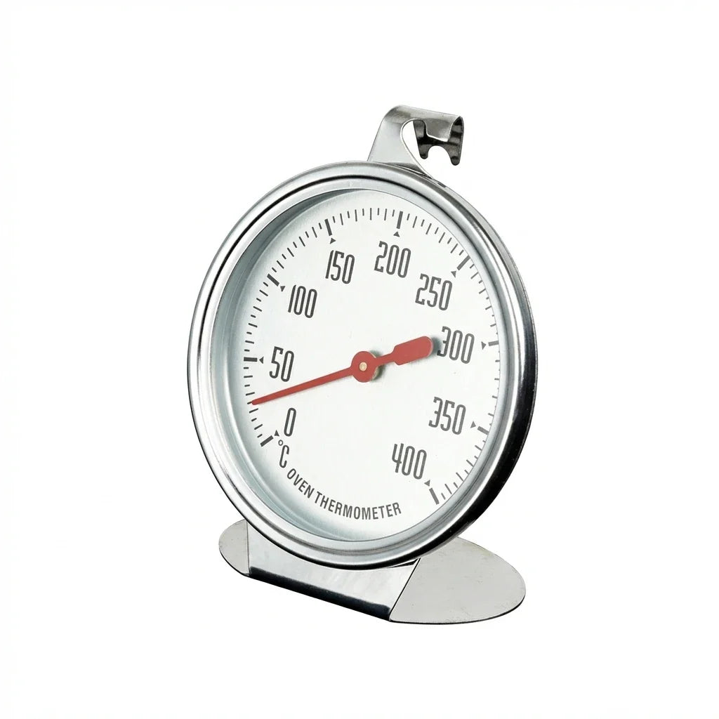 Stainless Steel Oven Thermometer 0–400°C Large Dial | Hang or Stand
