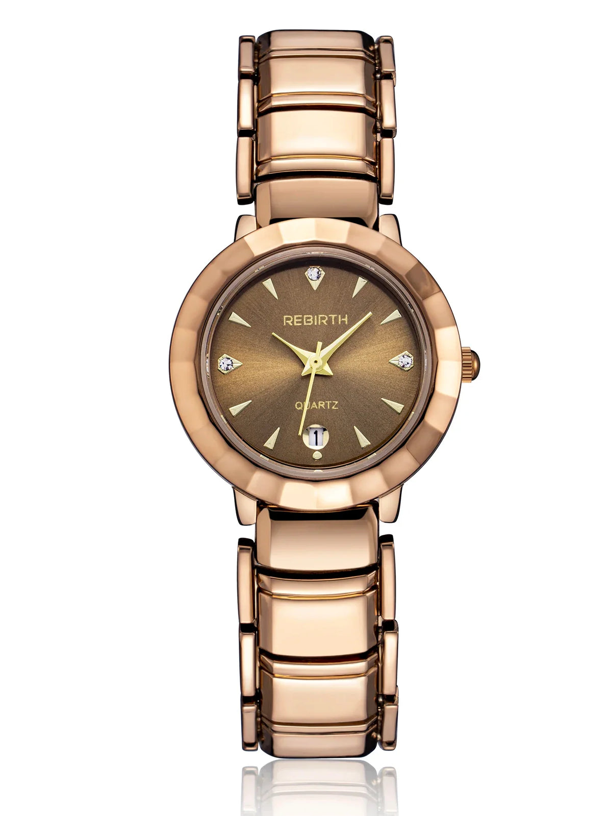 REBIRTH Women's Quartz Watch – Stainless Steel, Water-Resistant