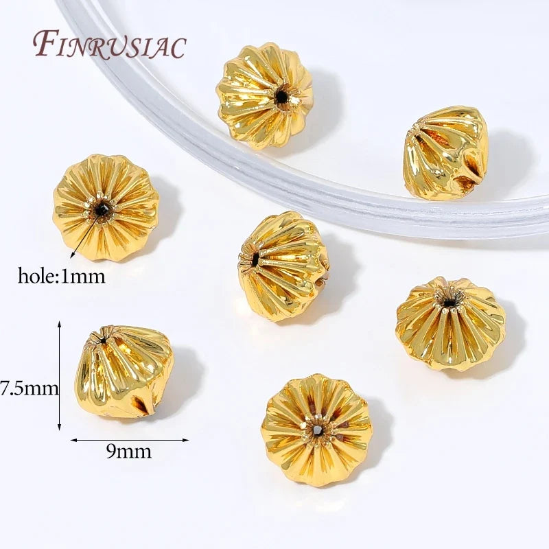 Gold Plated 4-Hole Round Spacer Beads – DIY Jewelry Making