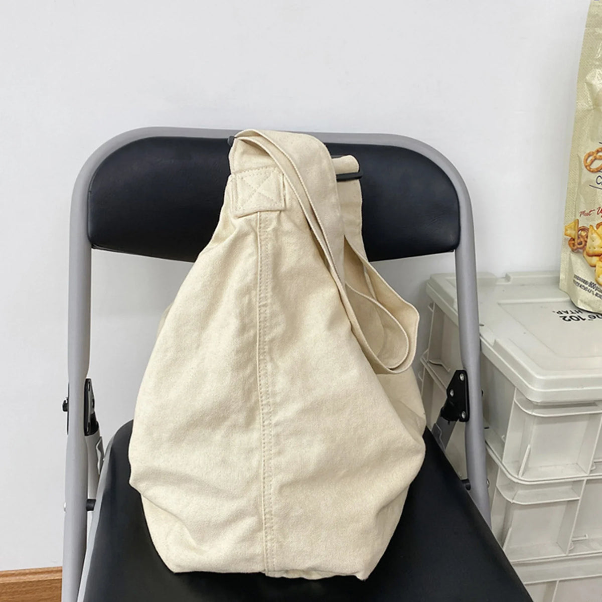 Large Canvas Crossbody Shoulder Bag & Tote – Unisex Hobo Bag