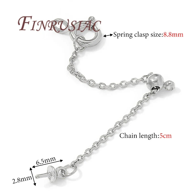 18K Gold Plated Bracelet Chain Extender | Spring Clasp & Stopper