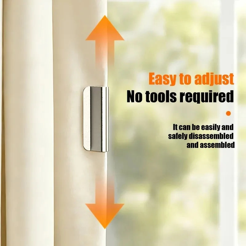 Magnetic Blackout Curtain Clips No-Drill Light Block 2pcs