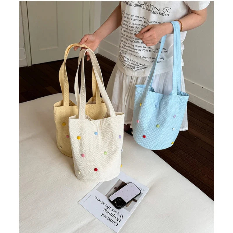 Women's Large Capacity Korean Nylon Tote Shoulder Bag