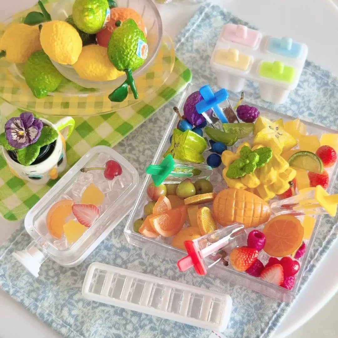 Miniature Dollhouse Ice Cream Popsicle DIY Accessory Set