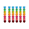 Decorative Black Pen Set with Beaded Charm Toppers – 6 Pack