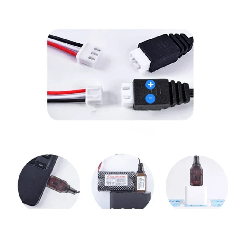 7.4V Li-ion USB Charging Cable 1000mA XH-3P for 18650 Pack